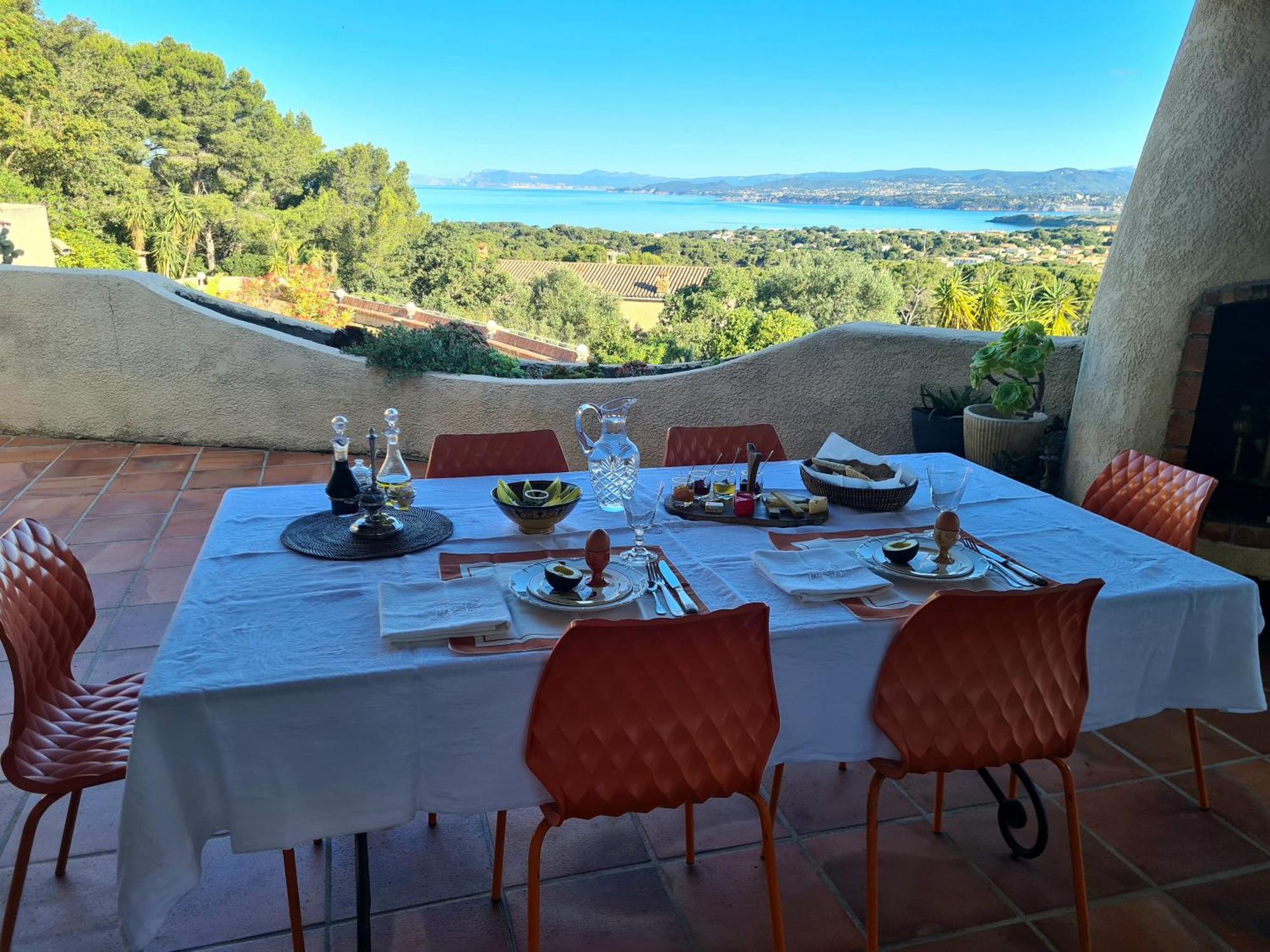 Villa M, Chambres D'Hotes, Vue Mer, Sauna, Piscine A Six-Fours Сис-Фур-Ле-Пляж Экстерьер фото