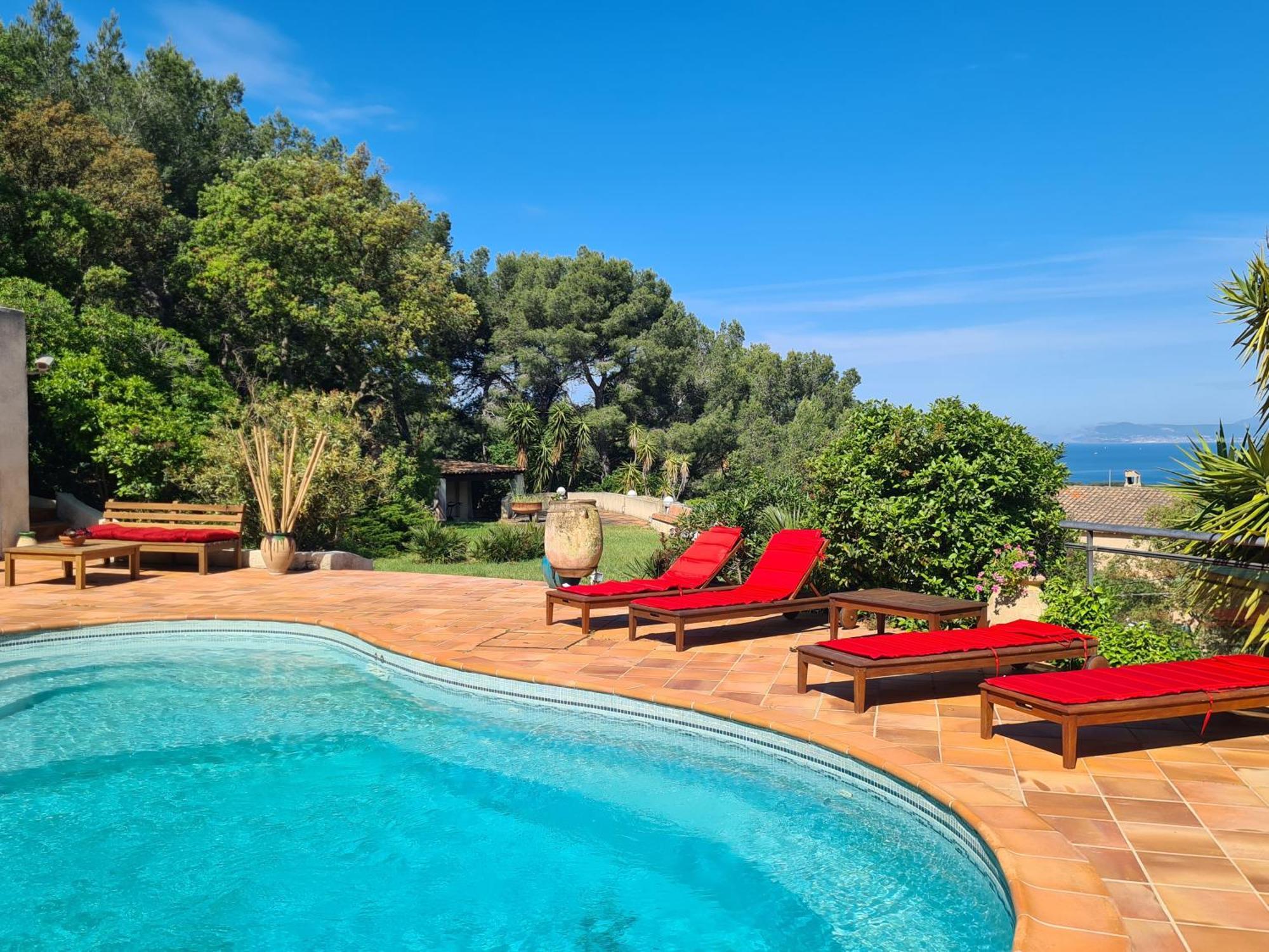 Villa M, Chambres D'Hotes, Vue Mer, Sauna, Piscine A Six-Fours Сис-Фур-Ле-Пляж Экстерьер фото