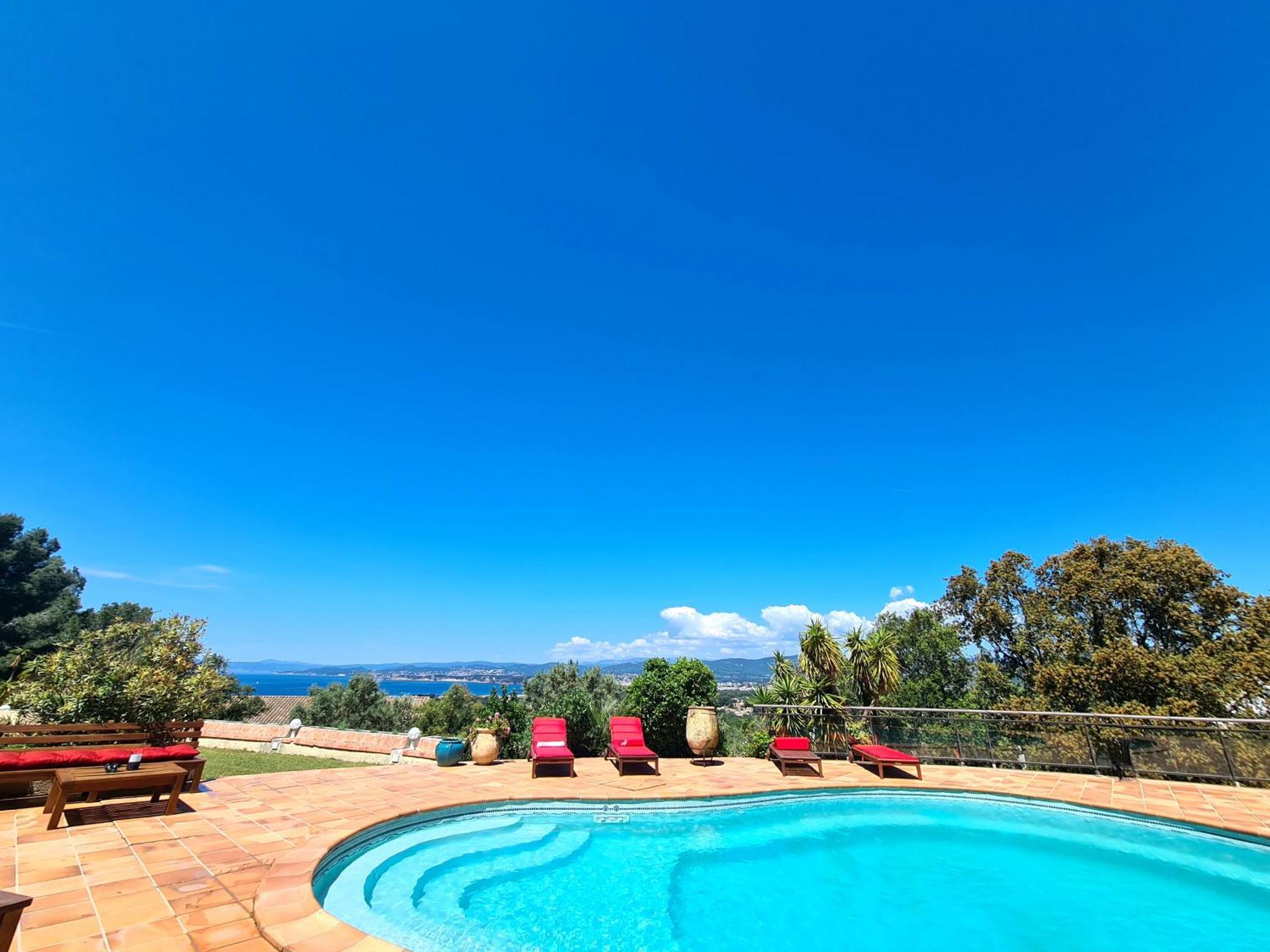 Villa M, Chambres D'Hotes, Vue Mer, Sauna, Piscine A Six-Fours Сис-Фур-Ле-Пляж Экстерьер фото